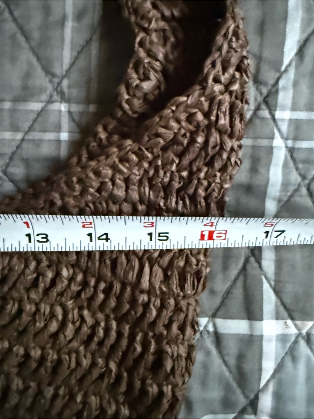 J Jill Boho Raffia Woven Shoulder Bucket Bag 2025 Color BROWN NWT $69. Gift - Picture 9 of 11